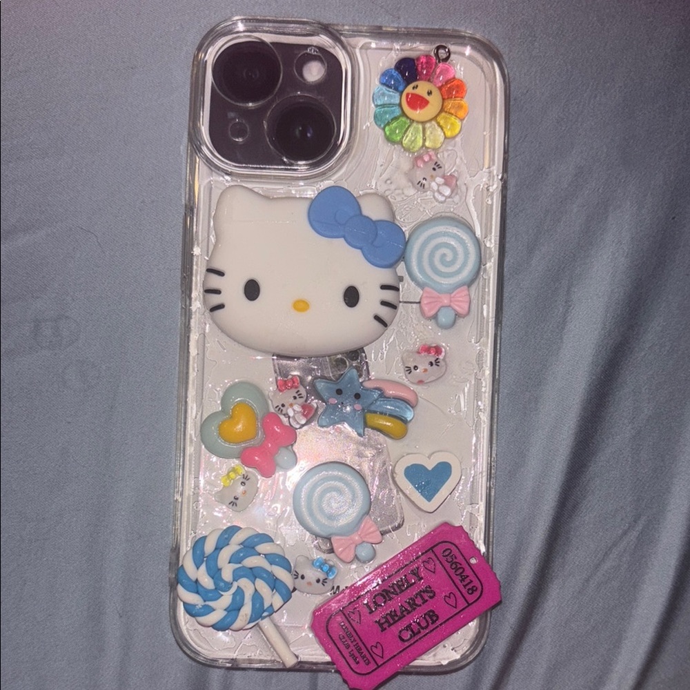 Hello Kitty Blue Phone Case with Playful Design